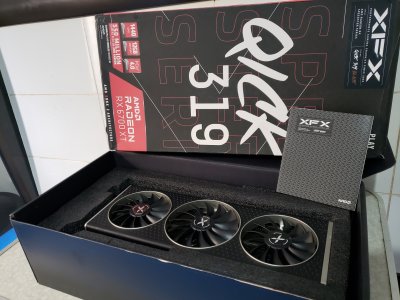 Placa de Vídeo Radeon RX 6700 XT, 12GB, GDDR6, XFX Speedster QICK319 AMD, Black Gaming (Seminovo)